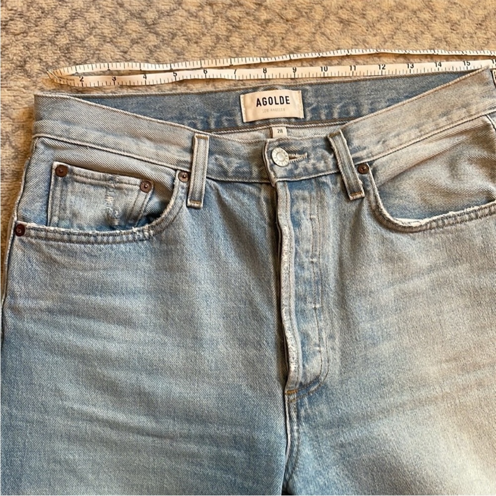 Agolde Riley High Rise Straight Crop Jeans - Picture 4 of 10